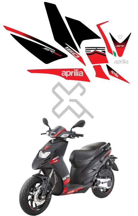 Aprilia SR 150 Sticker | Made in Premium Gloss Vinyl with FPF (Fade Protection Film), Waterproof, Pack of 1